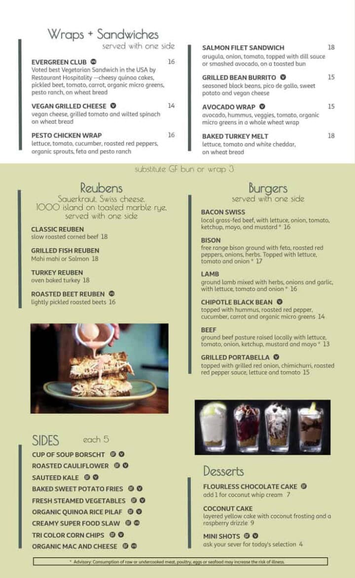 Menu – Cafe Evergreen
