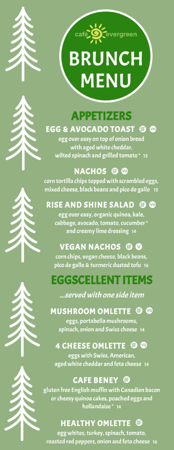 Menu – Cafe Evergreen
