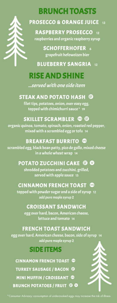 Menu – Cafe Evergreen